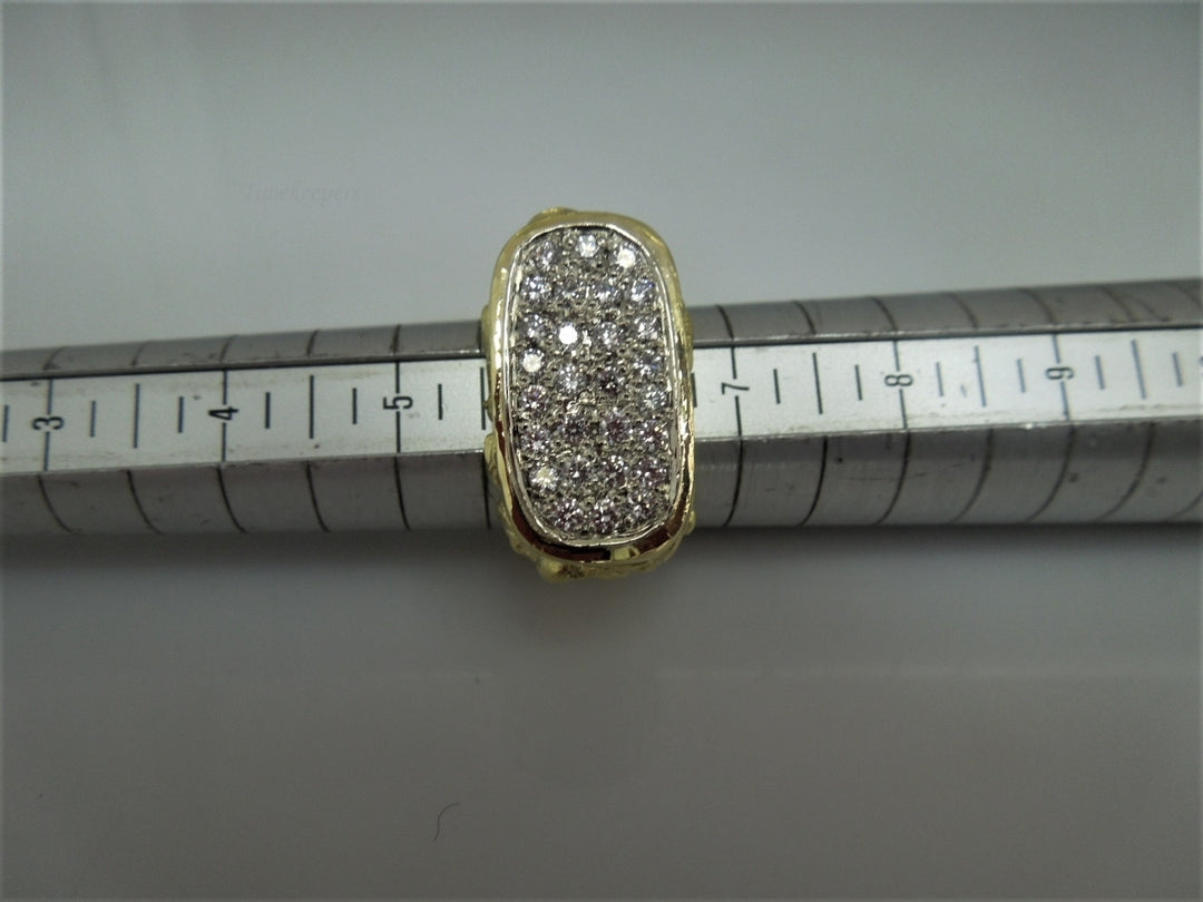 p136 Beautiful Men's Multi-Diamond Ring in 18k Yellow Gold Size 6.5