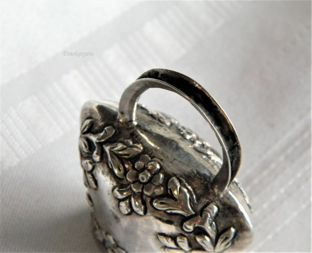 p005 Nice Vintage Small 800 Silver Embossed Bell