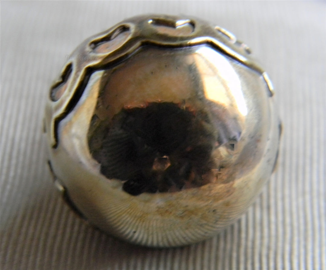 p022 Nice Sterling Silver Large Ball Charm or Pendant with a Circle of Figures