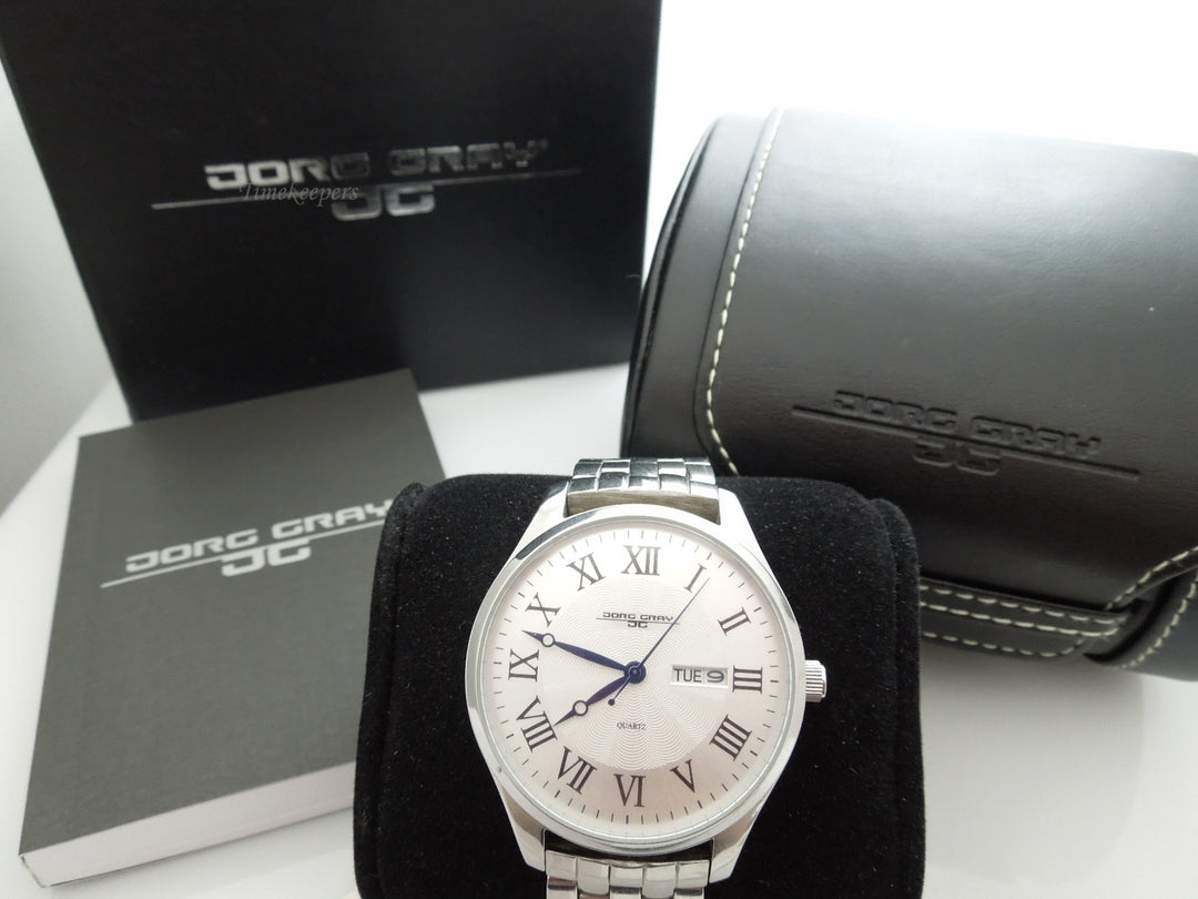 g697 Men's Stylish Dorg Gray Stainless Steel Quartz Wristwatch