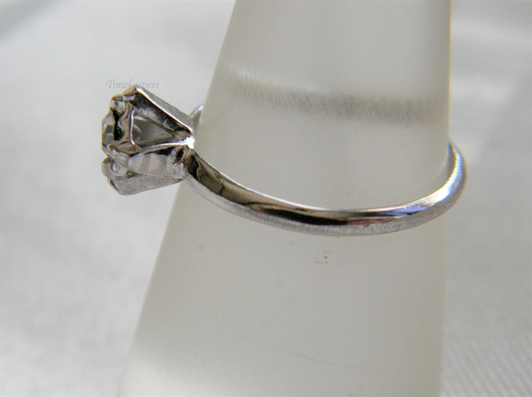 p031 Beautiful CZ Engagement Sterling Silver Ring Size 7.5