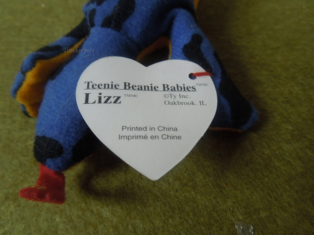 q808 1993 Original Teenie Beanie Babies- Lizz the Lizard HDPE pellets errors