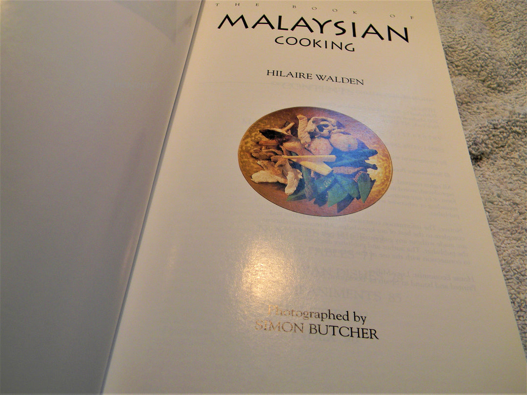 j834-- 1998 The Book of Malaysian Cooking Book by Hilaire Walden