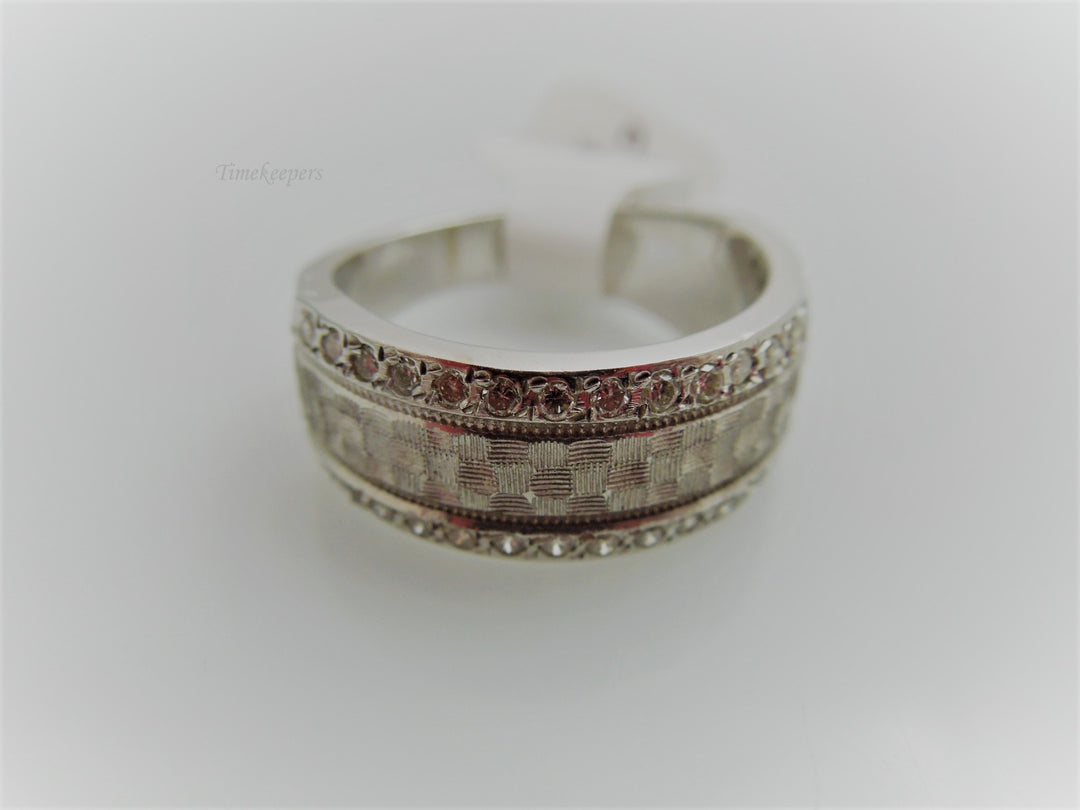 g769 Lovely Ladies 14kt White Gold Diamond Wedding Band