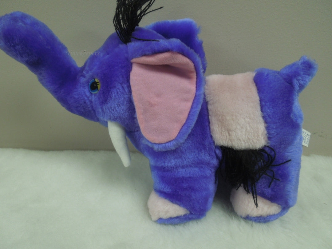 q857 Vintage Purple Elephant Plush 12"