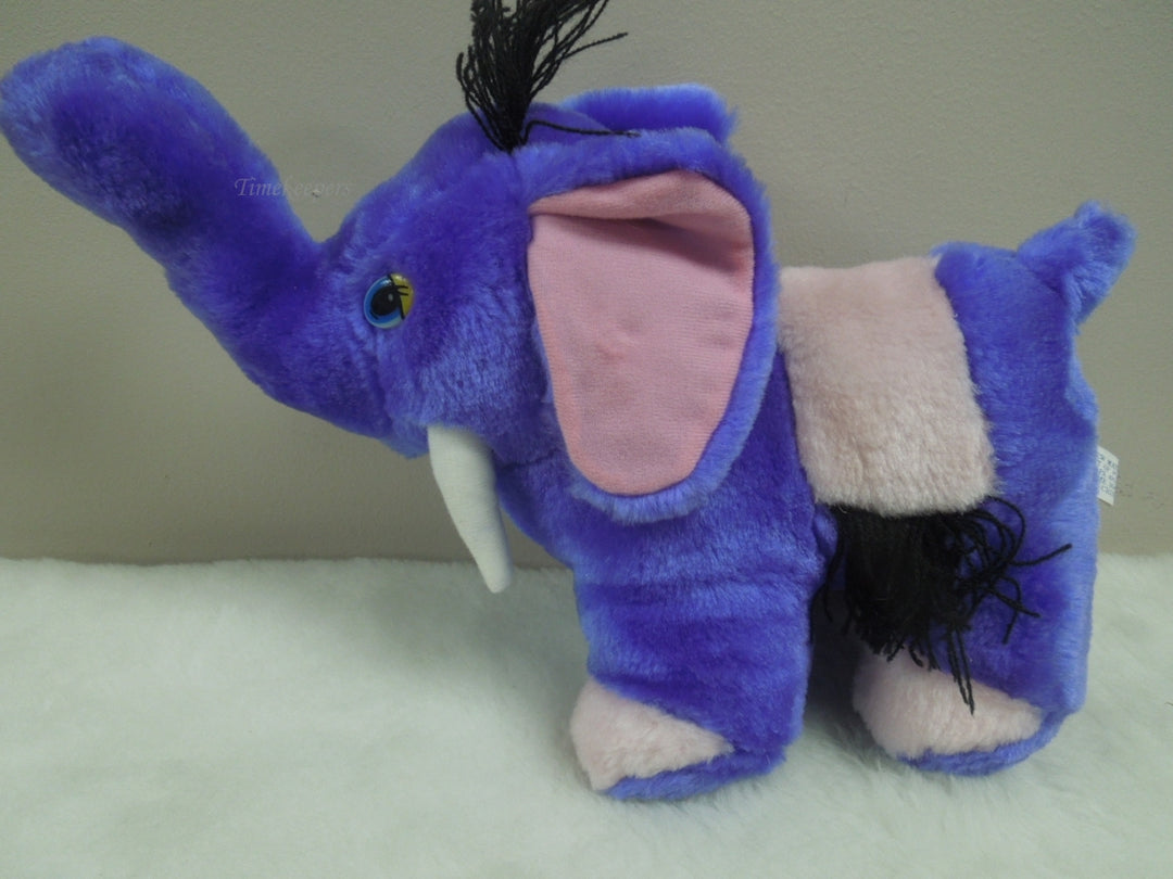 q857 Vintage Purple Elephant Plush 12"