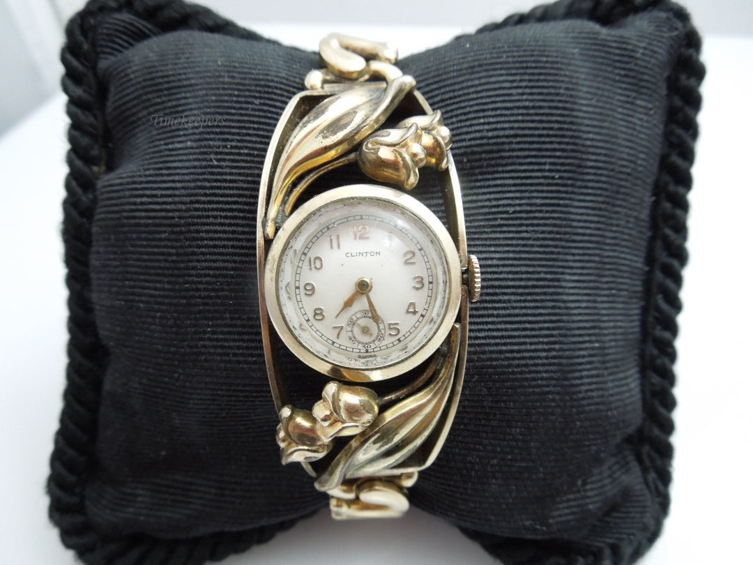 g789 Ladies Vintage Gold Filled Clinton Mechanical Wristwatch