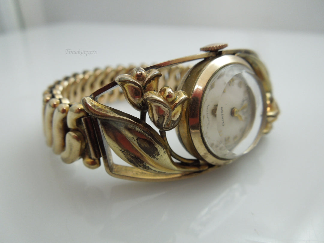 g789 Ladies Vintage Gold Filled Clinton Mechanical Wristwatch