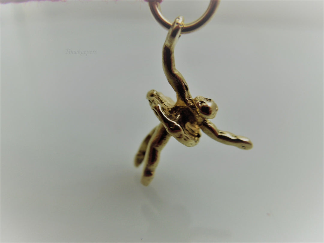 g793 Ladies 14kt Yellow Gold Dancing Ballerina Charm or Pendant