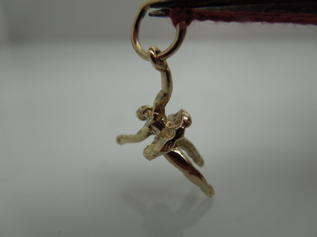 g793 Ladies 14kt Yellow Gold Dancing Ballerina Charm or Pendant