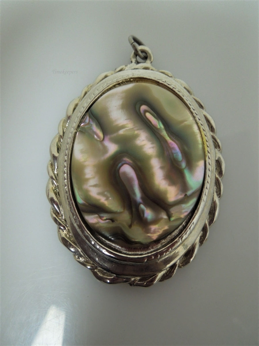 s265 Vintage Silverstone Abalone Pendant