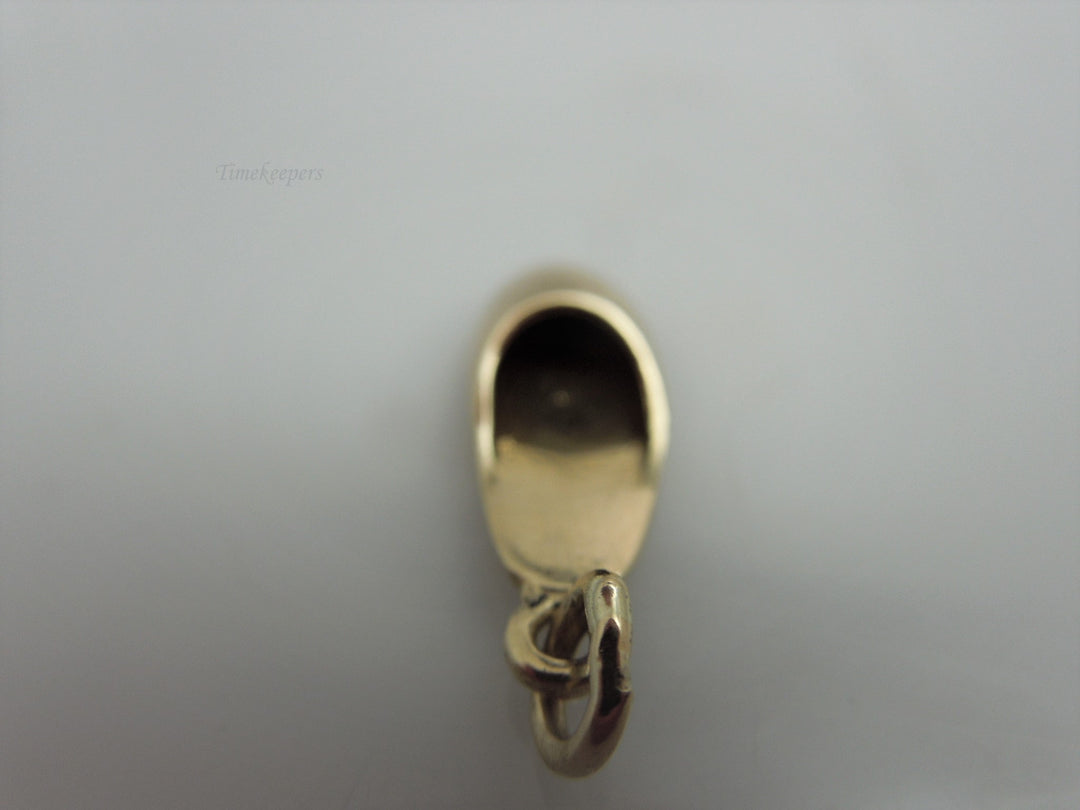 g806 Cute Vintage 14kt Yellow Gold Slipper Shoe Charm or Pendant