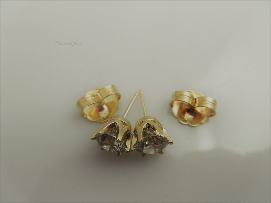 g811 Gorgeous Unisex 14kt Yellow Gold 2.50cts Diamond Earring Studs