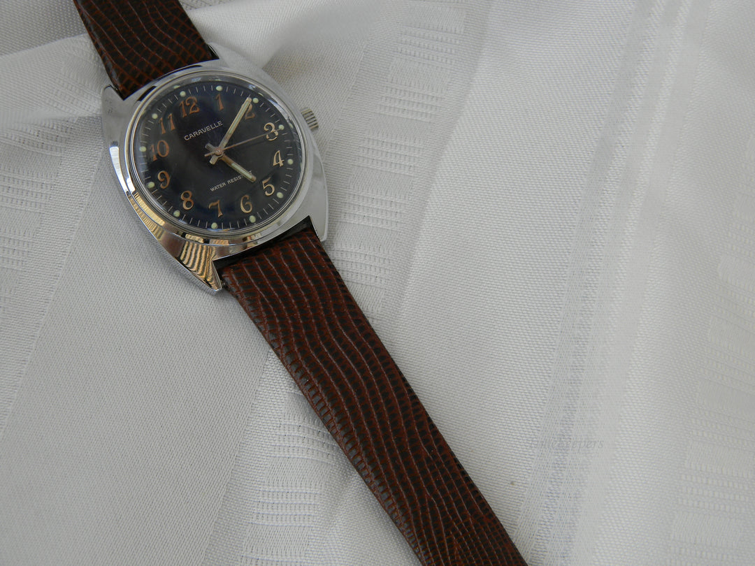 j213 Vintage Caravelle Self-Winding Water Resistant Men's Wrist Watch
