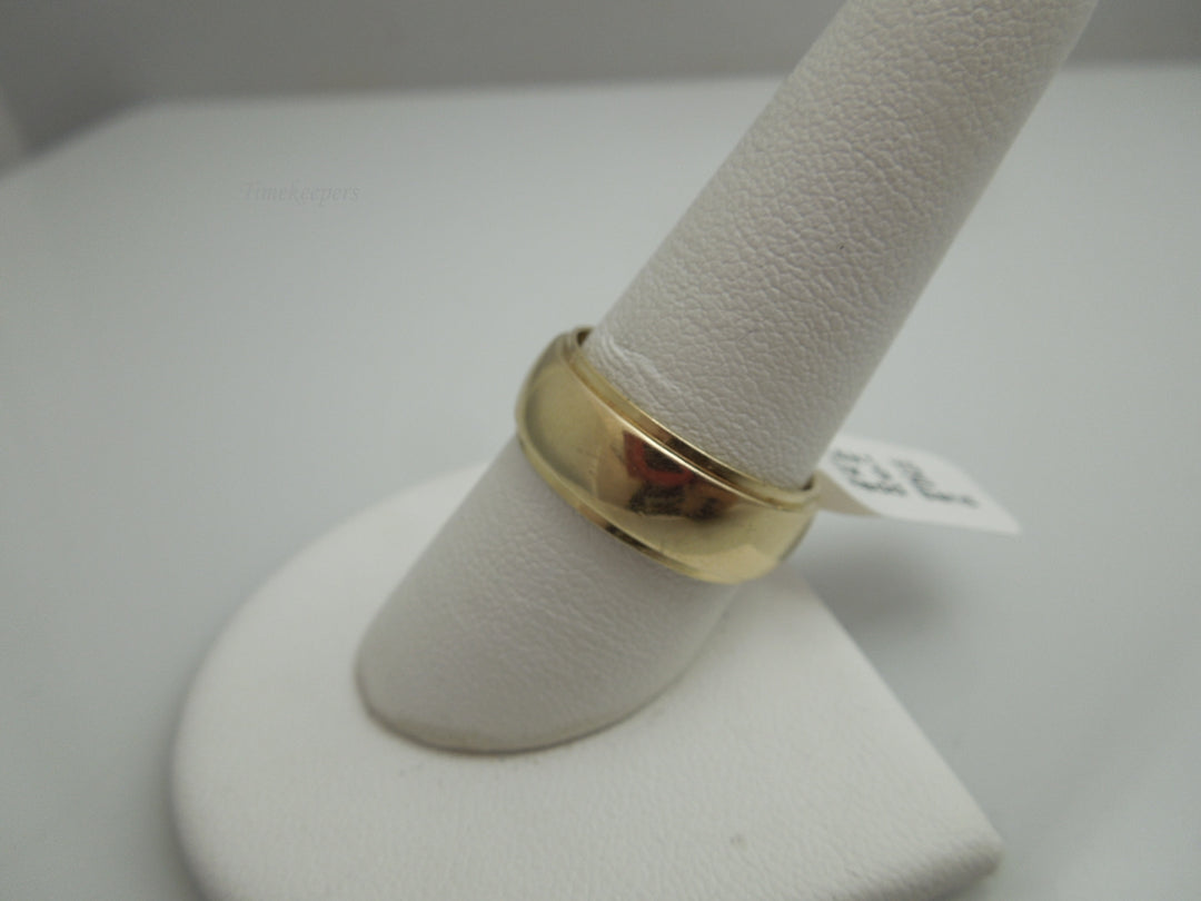 g817 Nice Unisex 14kt Yellow Gold Wide Wedding Band