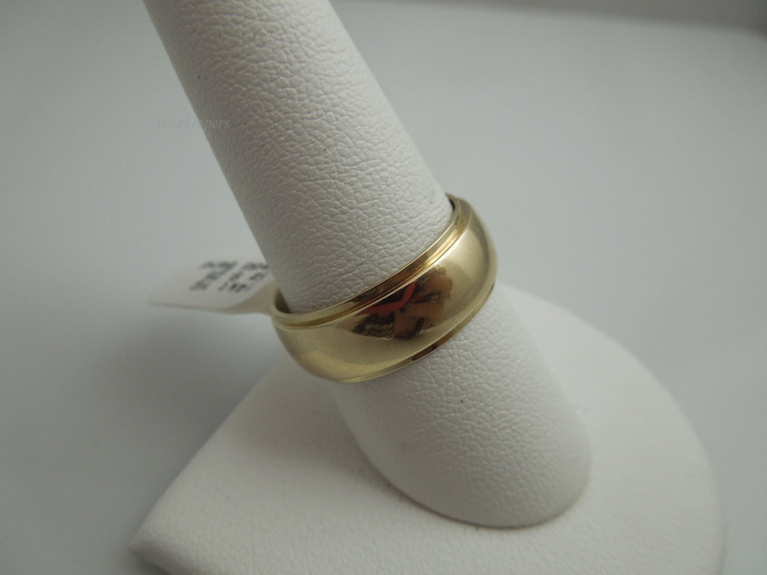 g817 Nice Unisex 14kt Yellow Gold Wide Wedding Band