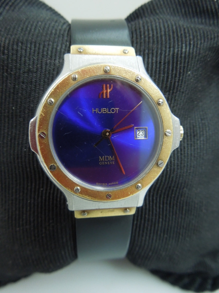 s291 Hublot Watch 18K & Stainless Steel Rubber Band Wrist Watch Ladies