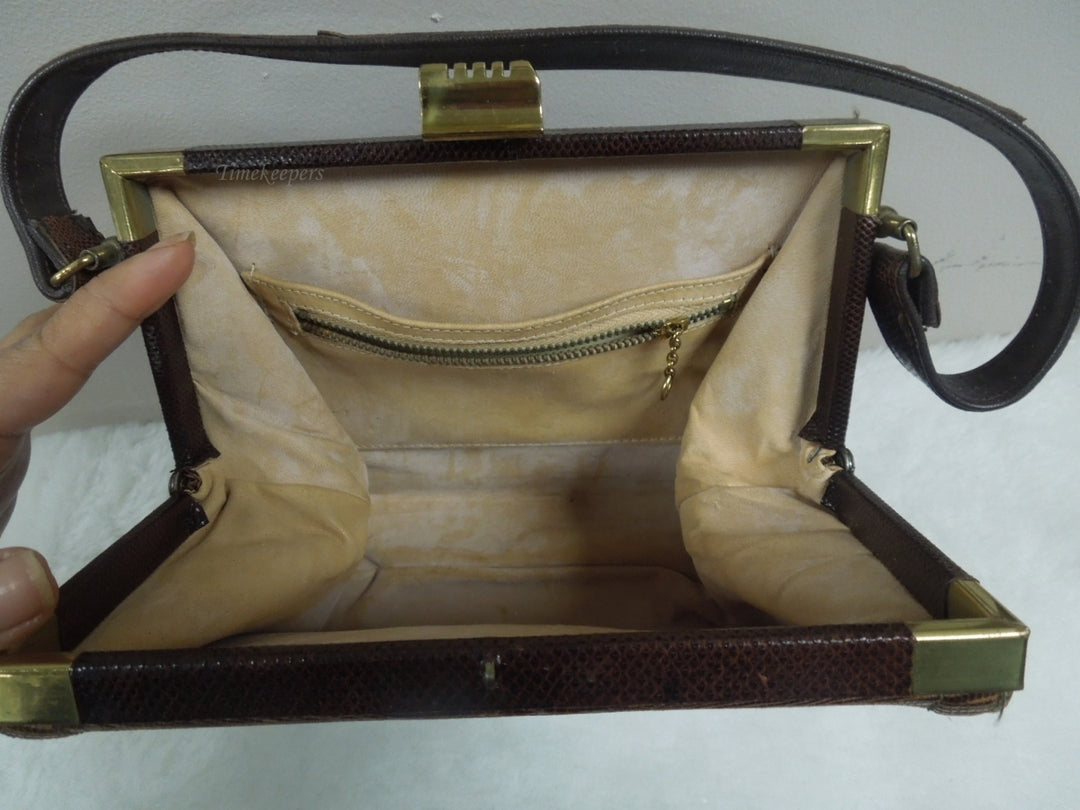 q896 Antique Vintage Bag Genuine Python Snakeskin and small purse / Vintage Handbag/Exotic Snakeskin Bag