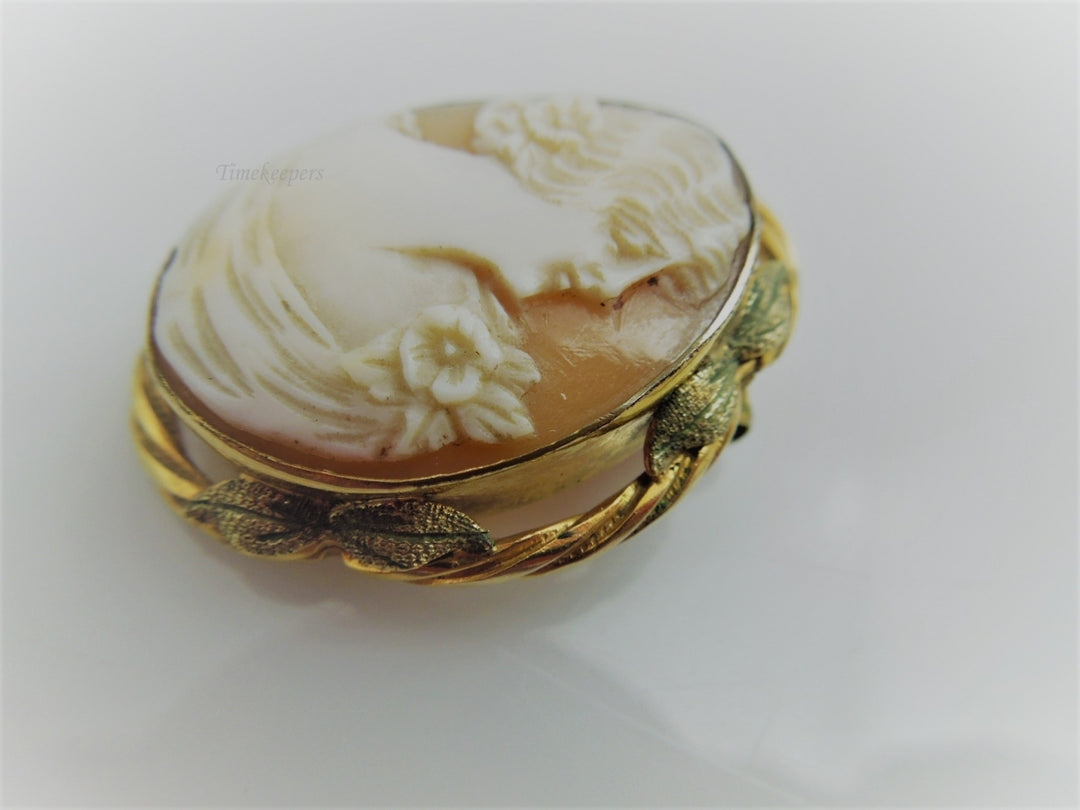 g848 Lovely Ladies Vintage Gold Filled Cameo Brooch