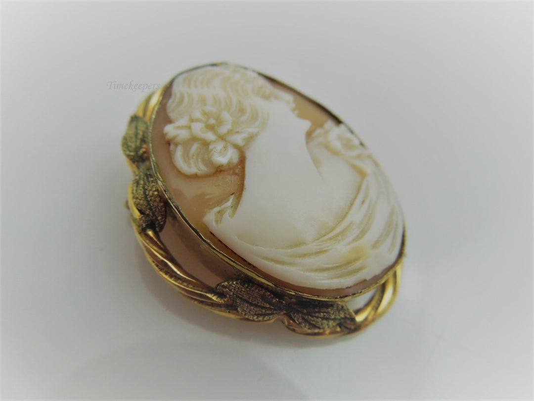 g848 Lovely Ladies Vintage Gold Filled Cameo Brooch