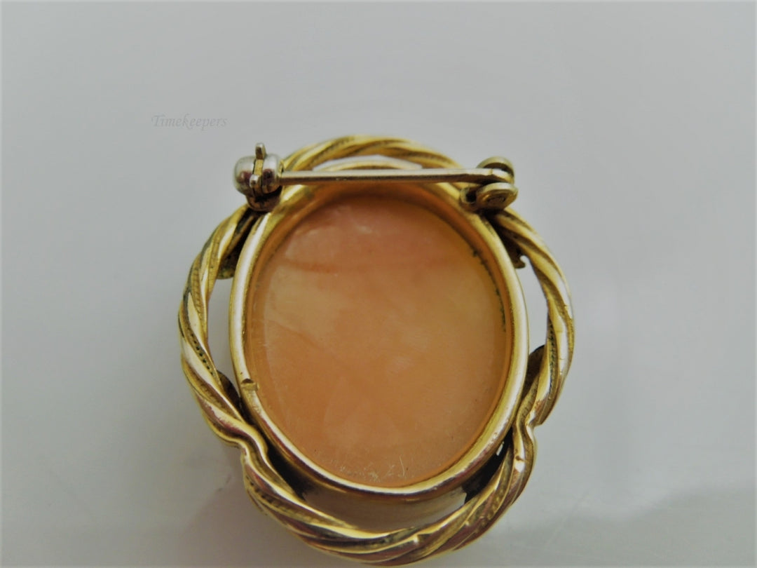 g848 Lovely Ladies Vintage Gold Filled Cameo Brooch