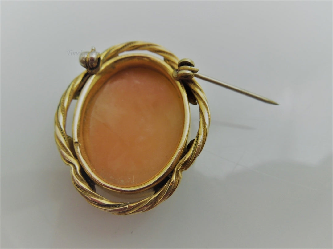 g848 Lovely Ladies Vintage Gold Filled Cameo Brooch