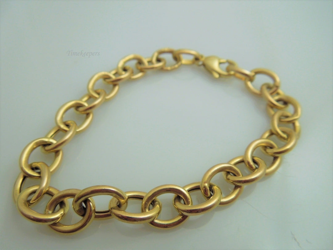 g862 Lightweight Unisex 14kt Yellow Gold Cable Link Bracelet