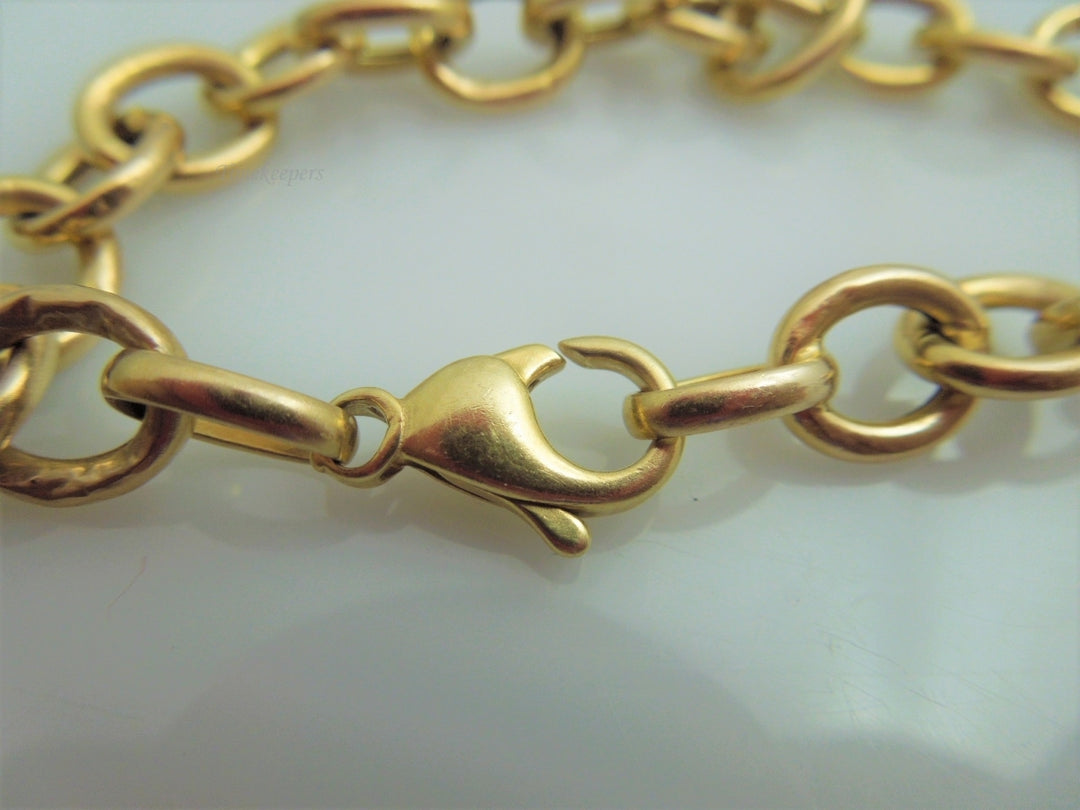 g862 Lightweight Unisex 14kt Yellow Gold Cable Link Bracelet