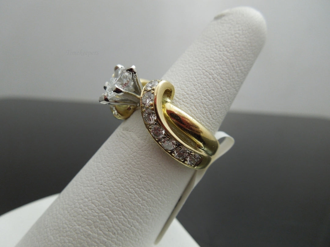 g850 Gorgeous Ladies Heart Shaped Diamond Engagement Ring Set in 21.6kt Yellow Gold