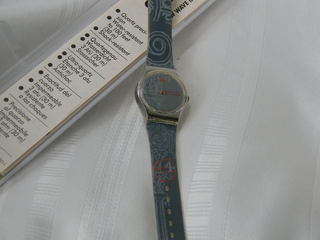 j921 Grey Swatch Watch S047 1990 in Box LX106