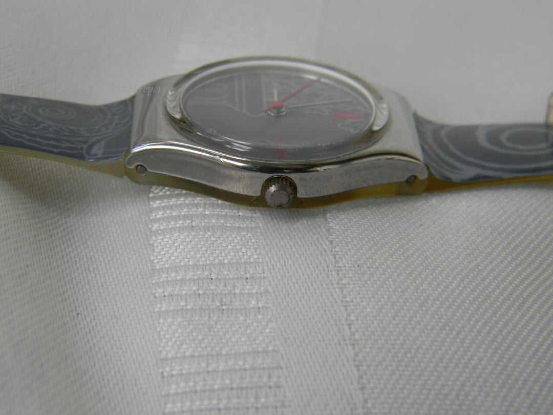 j921 Grey Swatch Watch S047 1990 in Box LX106