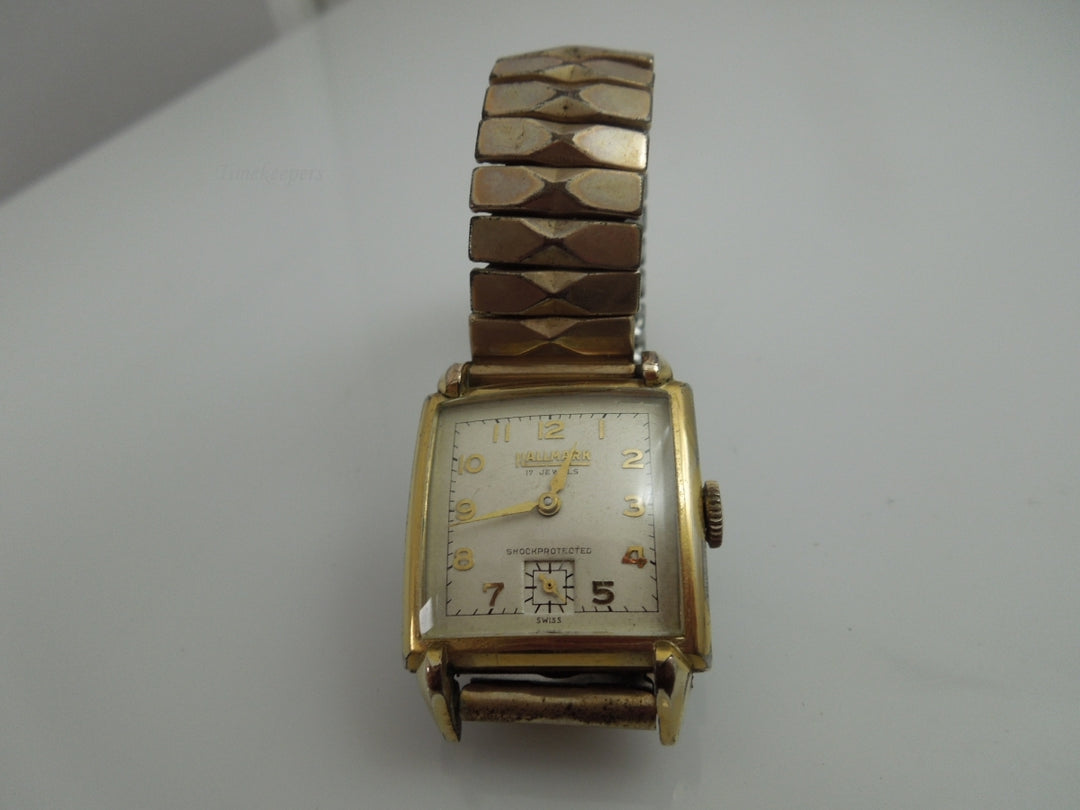 h932 Men's Vintage Mechanical 10kt RGP Hallmark Wristwatch Shock protected