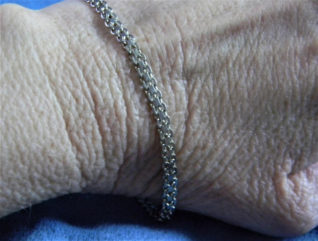 p196 Lot of (2) Chain Bracelets in Silver tone with Lobster Clasps