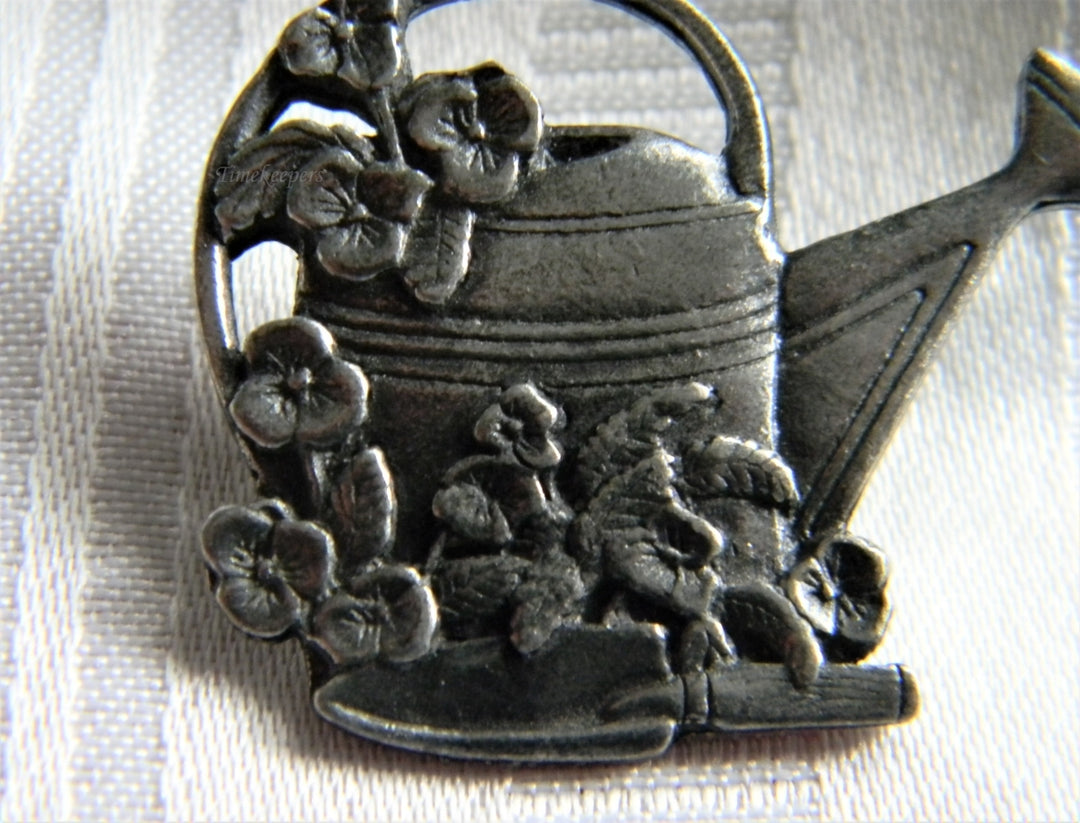 p199 Preowned Pewter Birds and Blooms Limited Edition 2000 Brooch