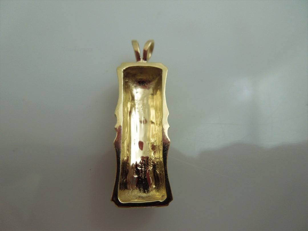 g880 Nice Unisex 14kt Yellow Gold Bamboo Pendant