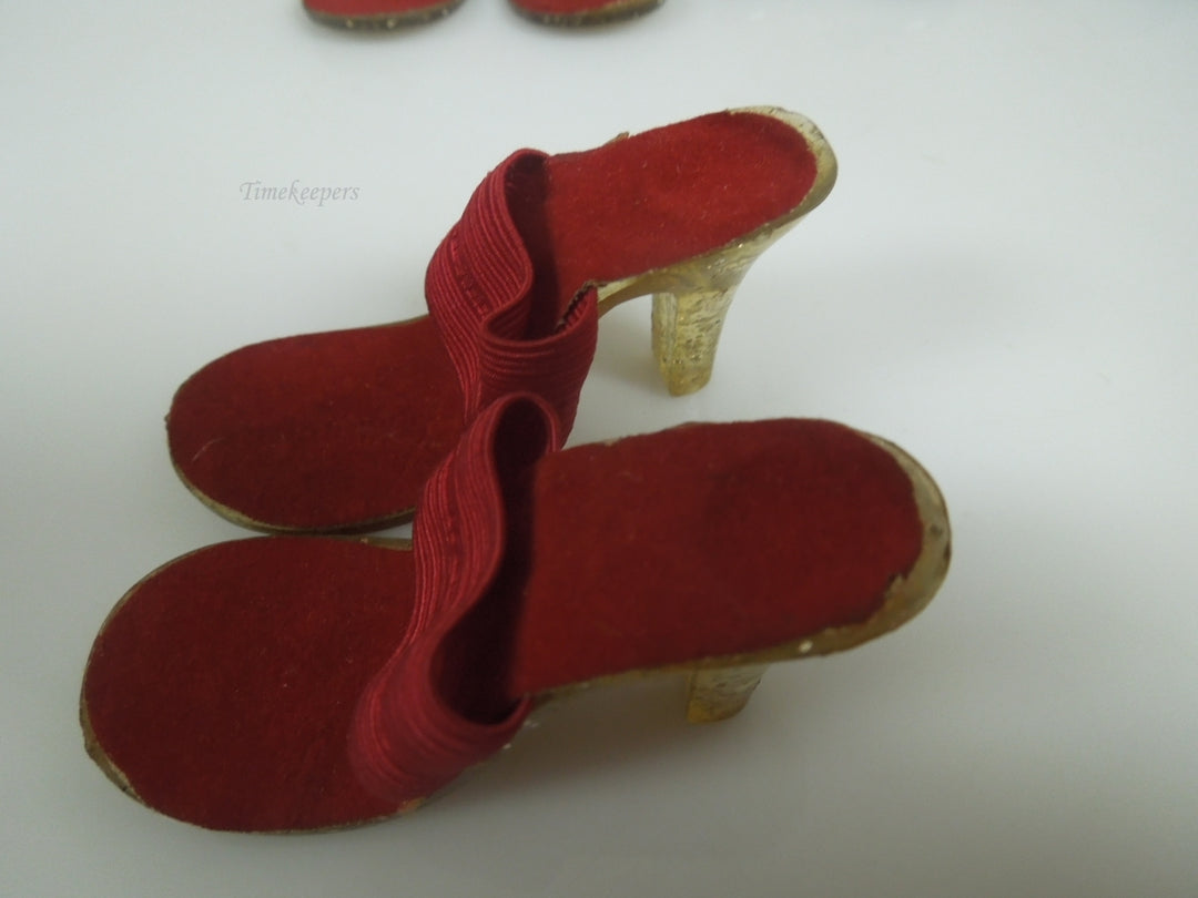 q965 Lot of 4 Pair Vintage Doll Wedges Sandals Baby Doll Shoes Rare