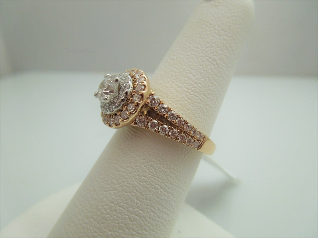 g882 Gorgeous Ladies 14kt Rose Gold Diamond Engagement Ring