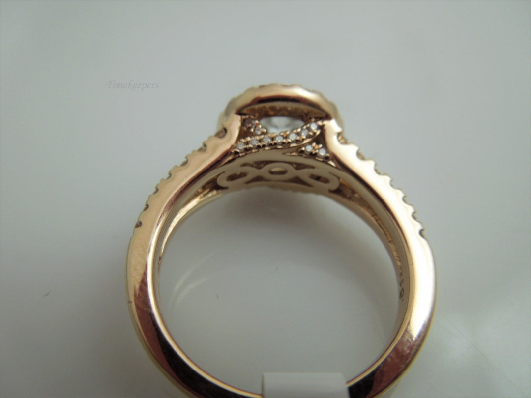 g882 Gorgeous Ladies 14kt Rose Gold Diamond Engagement Ring