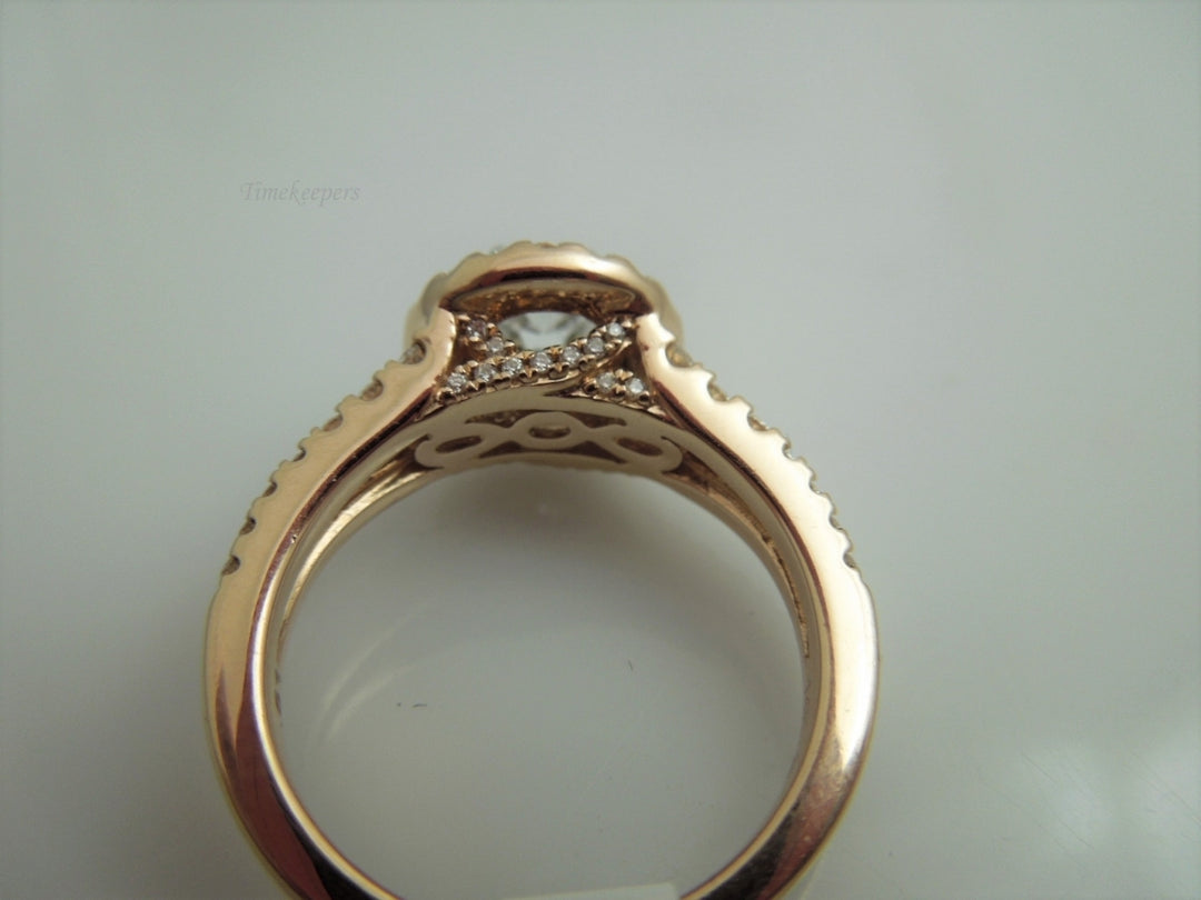 g882 Gorgeous Ladies 14kt Rose Gold Diamond Engagement Ring