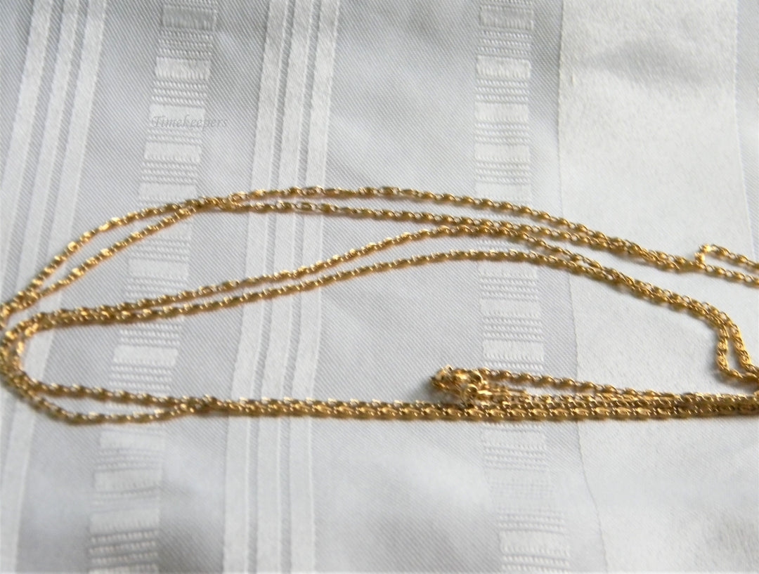 p204 Lot of 3 Gold Tone Necklaces (2) Short One Long