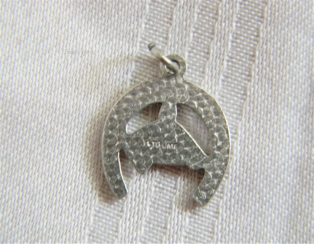 p213 Preowned Sterling Horse Shoe with Horse Head inside Pendant (No Chain)