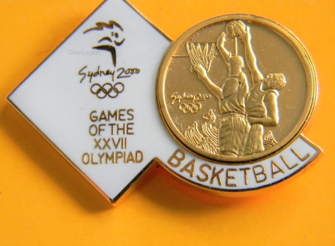 p219 Lot of 2 Collectible 2000 Olympic Lapel Pin and Cyclist Pendant/ Medal