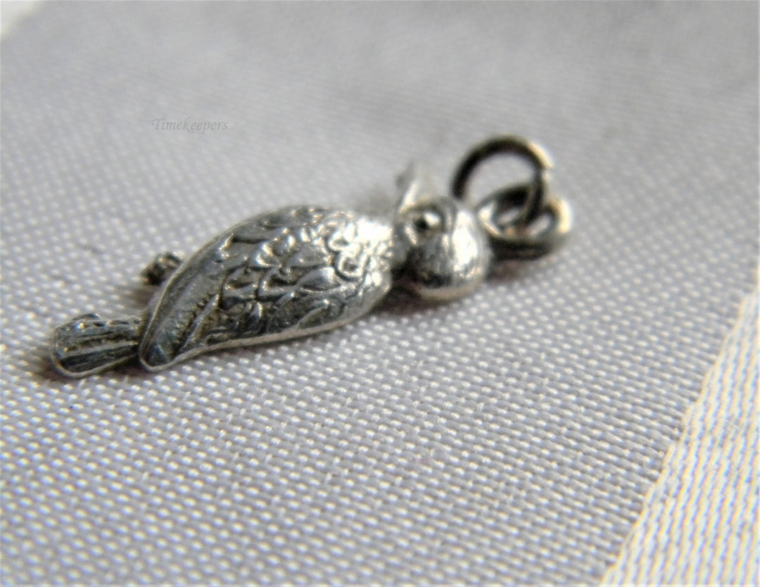 p222 Vintage Sterling Silver Bird Pendant/ Charm