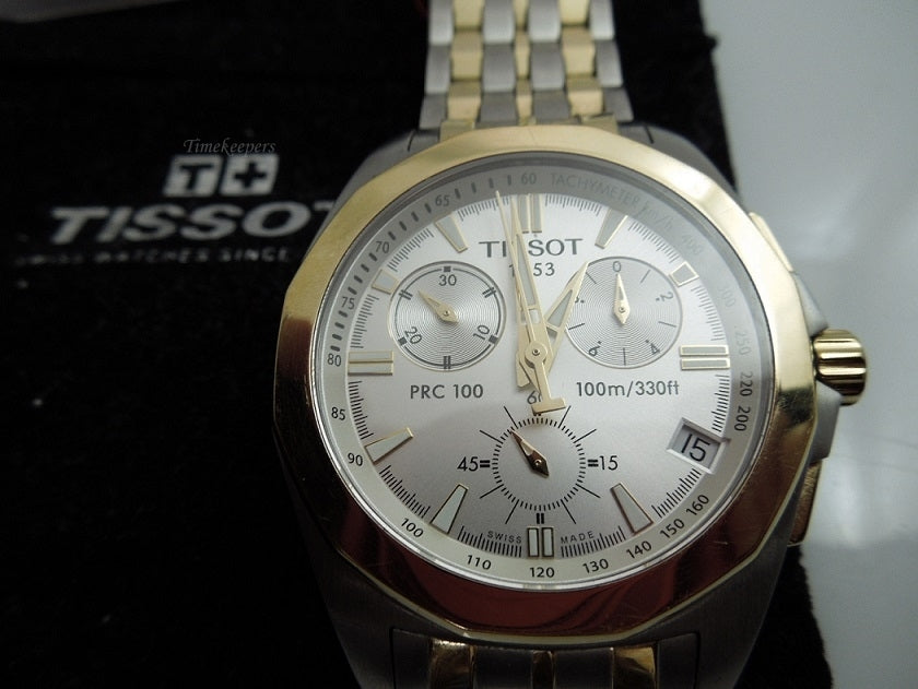 h986 Nice Men's Tissot 1853 Two Tone Chronograph Wristwatch P862/962