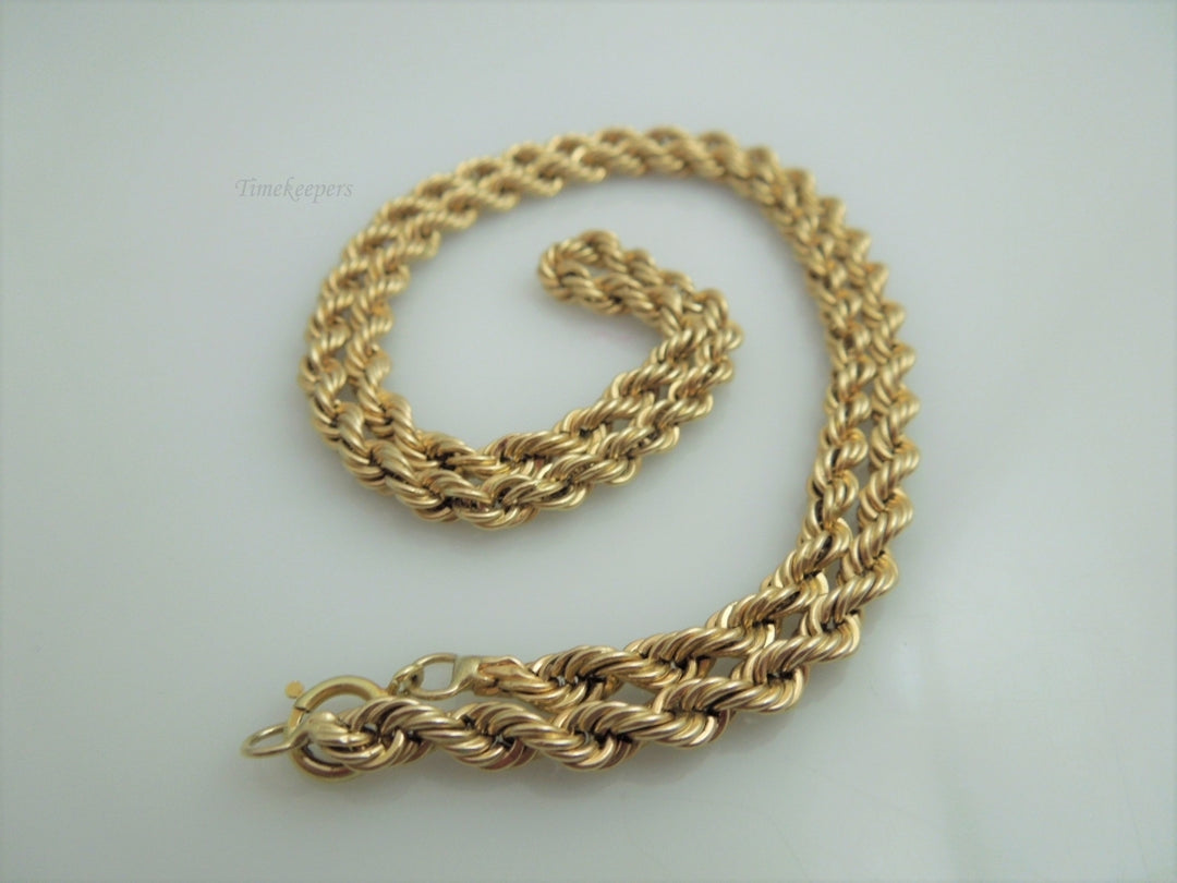 g915 Stylish Unisex 14kt Yellow Gold 18" Rope Necklace