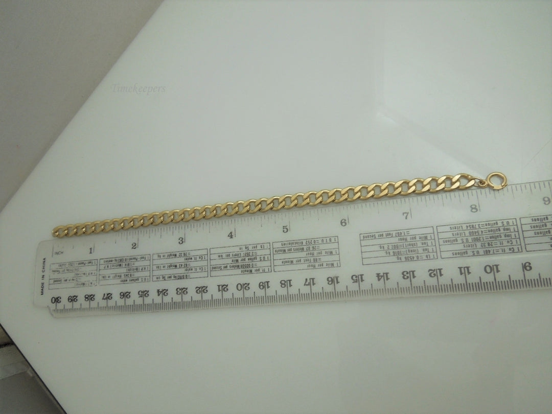 j726 Solid Unisex 14kt Yellow Gold 8.25" Curb Link Bracelet