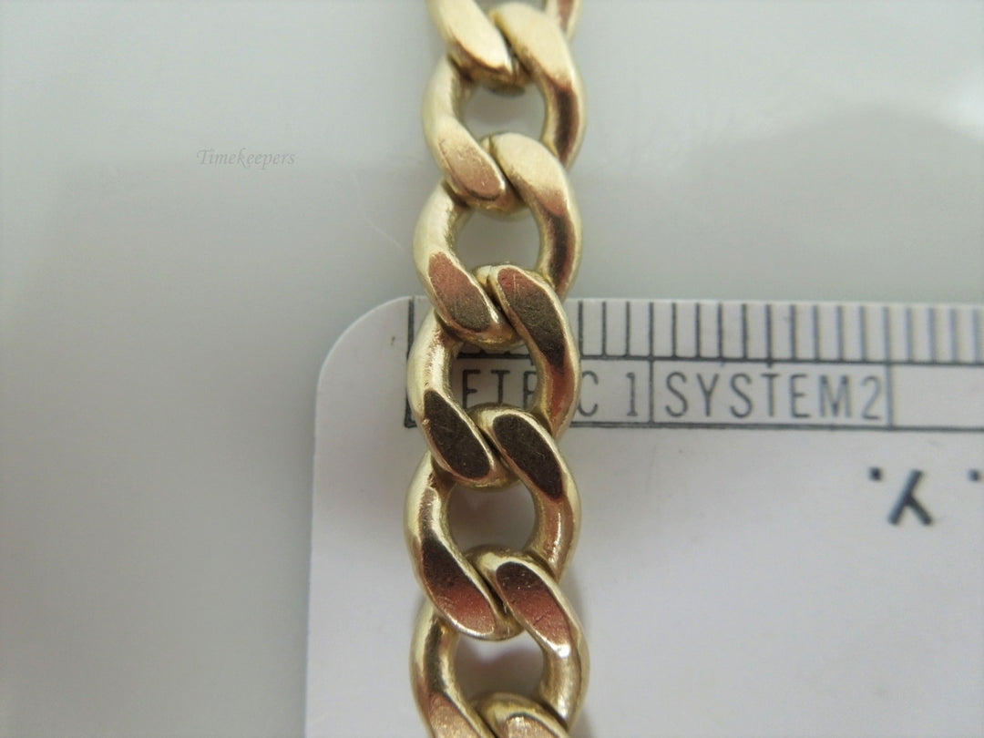 j726 Solid Unisex 14kt Yellow Gold 8.25" Curb Link Bracelet