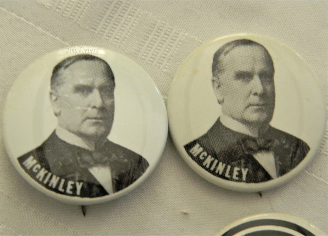 p268 Lot of Six Campaign Buttons, McKinley and Garfield