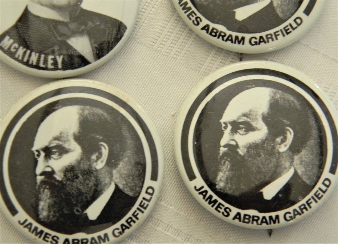 p268 Lot of Six Campaign Buttons, McKinley and Garfield