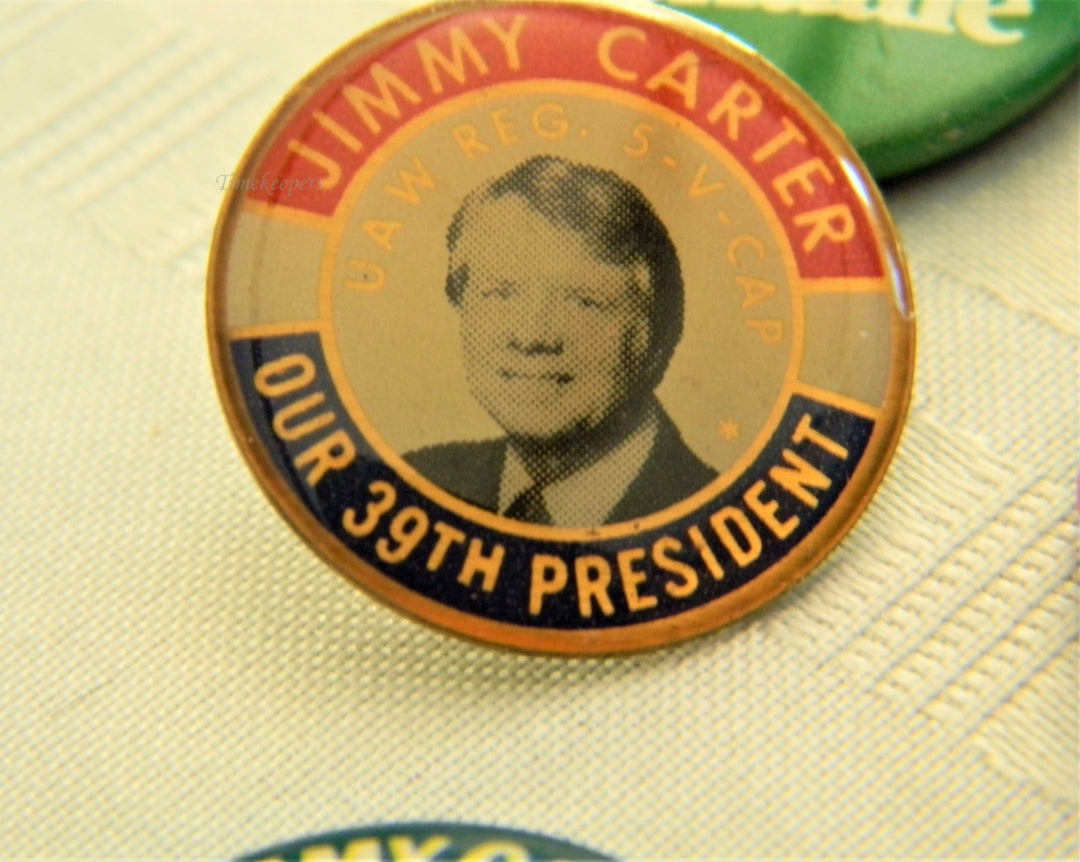 p270 Lot of Seven Campaign Buttons, Carter and Mondale